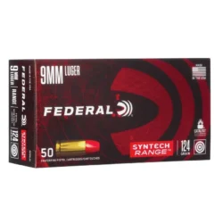 Federal - Syntech Range 9mm, 124 Grain, Syntech Jacket Flat Nose 50rds.