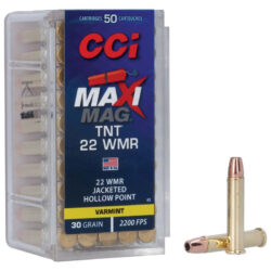 CCI - Maxi-Mag TNT 22 WMR 30Gr. JHP 50rds.