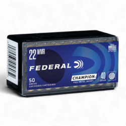Federal - Champion 22WMR FMJ 50Rds. 40Gr. 1880FPS