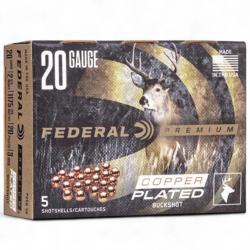 FEDERAL - PREMIUM 20ga. 2-3/4 3B 20 PEL. BUCK SHOT 1175FPS 25RND