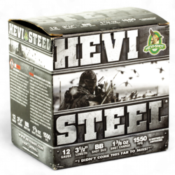 HEVISTEEL - HEVI SHOT 12GA 3-1/2” 1-3/8 OZ #BB 1550FPS 25rds.