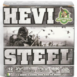 HEVISTEEL - HEVI SHOT 12GA 3.5” 1-3/8OZ #1 1550FPS 25rds.