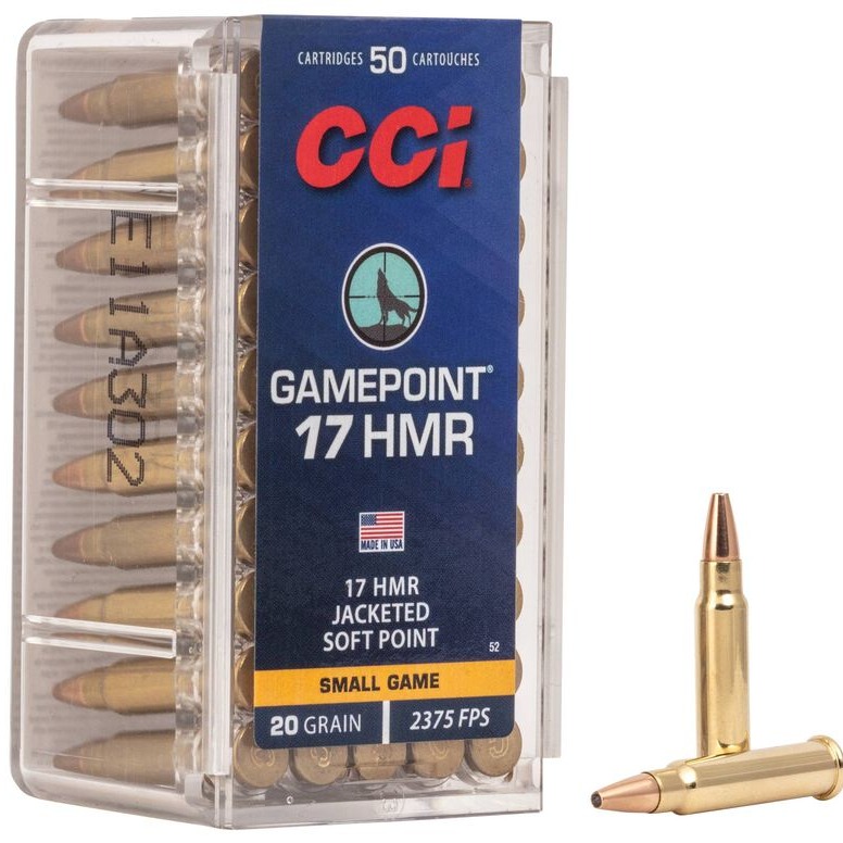 CCI - GAMEPOINT 17HMR 20GR. 50rds. 2375FPS