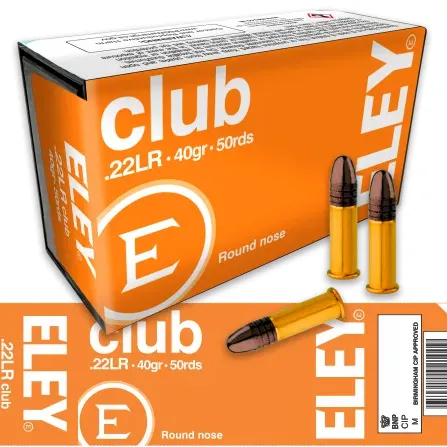 Eley - Club .22LR 40Gr. RN 50rds.