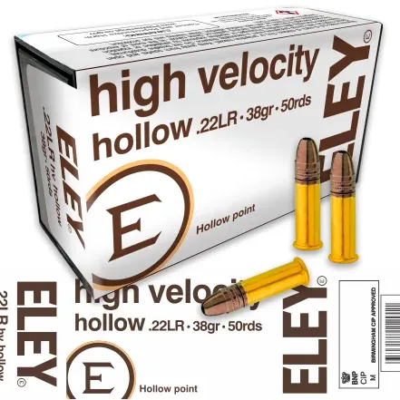 Eley - High Velocity .22LR 38Gr. HP 50rds.