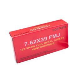 NORINCO - 7.62X39 NON-CORROSIVE 122GR FMJ STEEL CORE REDBOX 20RND