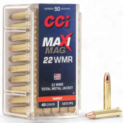 CCI - Maxi-Mag TMJ, .22WMR 40Gr. Total Metal Jacket, 1875 fps 50rds.