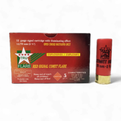 TRU FLARE - 12GA. Red Comet Flares 5rds.