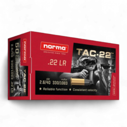 Norma - TAC-22 22 LR 40gr 1083 FPS 500rds,