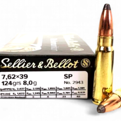 SELLIER & BELLOT - 7.62X39 SP 124GR 20rds.