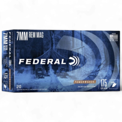 FEDERAL - POWER SHOK 7MM Remington Magnum JSP 175GR 20RND