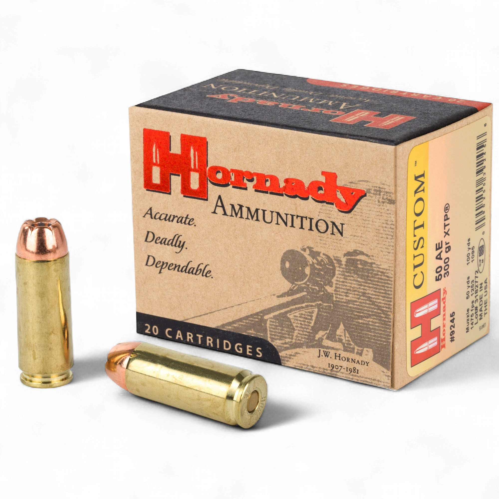 Hornady Custom - .50 AE, 300gr, XTP HP 20rds.
